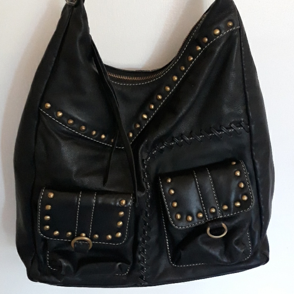 Sophia Visconti Black & Hold Studded Purse